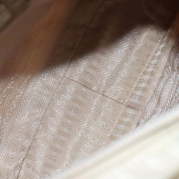 PRADA Hand Bag Nylon Beige Auth 99962 - Picture 11 of 16